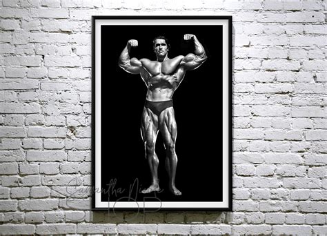 Arnold Schwarzenegger Double Bicep Pose Classic Printable Etsy