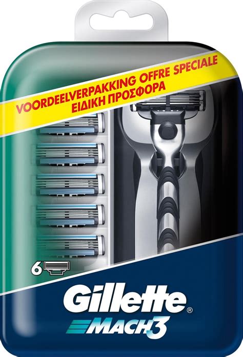 Gillette Mach3 Scheersysteem 6 Stuks Scheermesjes Voordeelverpakking