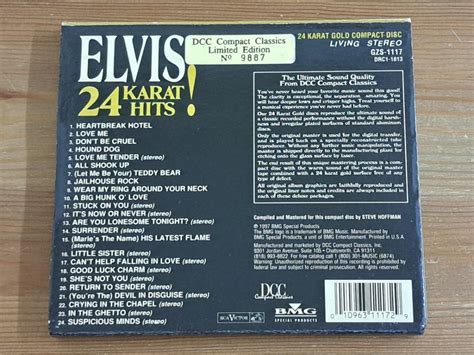 Cd Elvis 24 Karat Hits Dcc 發燒錄製 24k Gold 首批金碟 Limited Edition From The