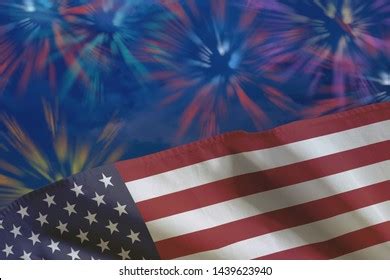 American Celebration Usa Flag Fireworks Sunset Stock Photo (Edit Now ...