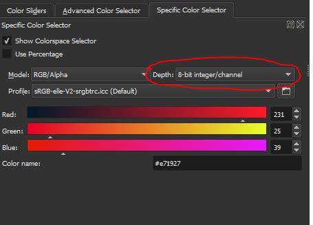 Does Krita have a hex color selector? Where do I find it? - Graphic Design Stack Exchange