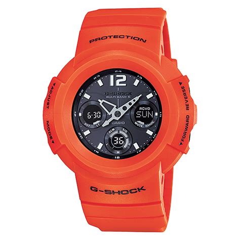 Casio G Shock นาฬิกาข้อมือผู้ชาย สายเรซิ่น รุ่น Awg M510mr 4a สีส้ม