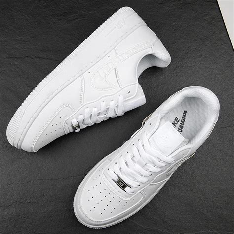 Cheap Air Force One Men S Pure White Casual Low Top Sports White Shoes