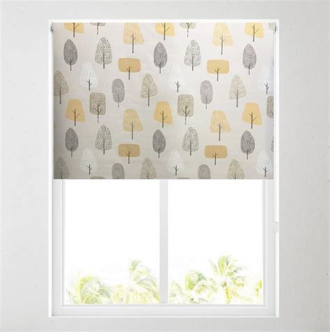 Blackout Pattern Roller Blinds For Windows Custom Cut To Size Black