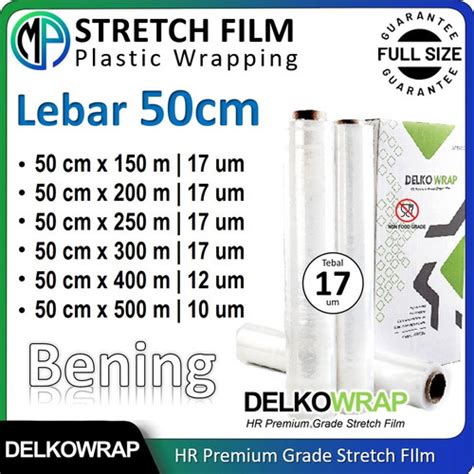 Jual Plastik Wrapping Wrap Stretch Film Bening 50cm Delkowrap Satuan