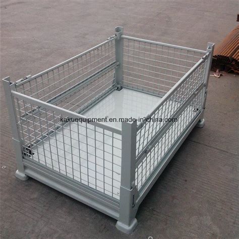 Stackable Folding Steel Welded Heavy Duty Wire Mesh Pallet Cage China