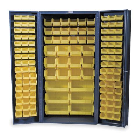 Durham Heavy Duty Welded 14 Gauge Steel Cabinet With 132 Bins DC BDLP