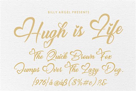 Hugh Is Life Font Billy Argel Fonts Fontspace