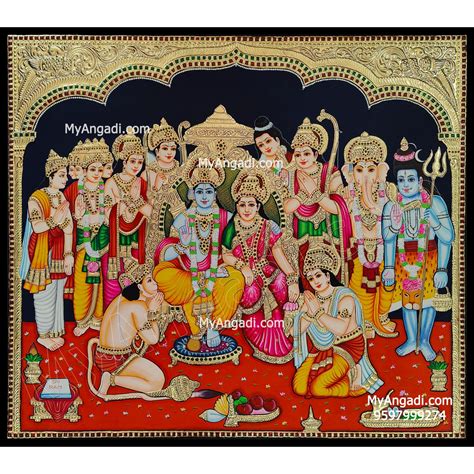 Ramar Pattabhishekam Tanjore Painting Buy Tanjore Paintings Online