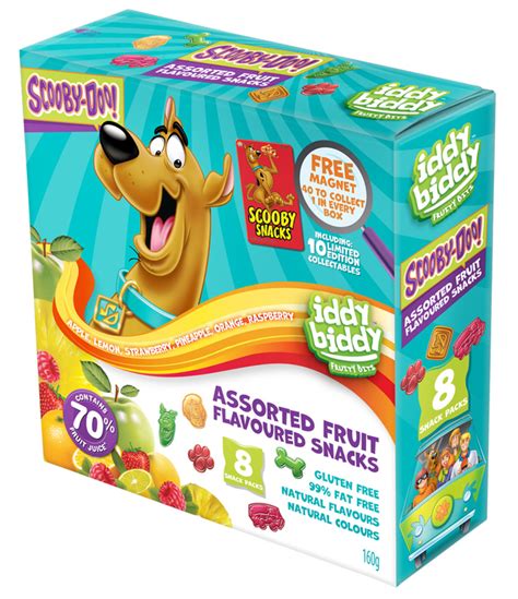 Scooby Doo Iddy Biddy Fruit Snacks 160g 6 Boxes Of 8 Snack Bags