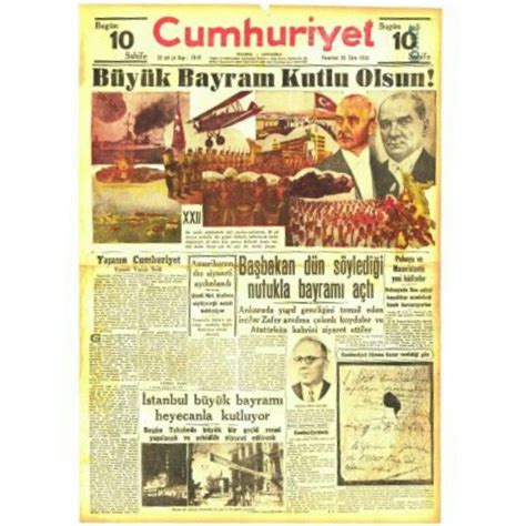 Cumhuriyet In Y Ld N M Gazete Haberi Cumhuriyet Gazetesi Ekim