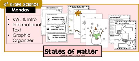 Week 3 Science Lessons States Of Matter 3rd Grade Teachers Workstation