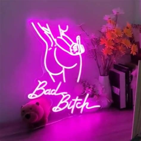 Sexy Girl Neon Sign Bad Bitch Neon Lights Bedroom Neon Sign Sexy Girl Wall Decor