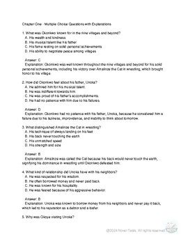 Things Fall Apart Chapter 1 Multiple Choice Quiz By Novel Tests By Ms D