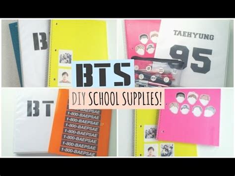 DIY KPOP SCHOOL SUPPLIES 2018 (BTS Edition) | KPOPAMOO | BTS DIY'S/Room ...