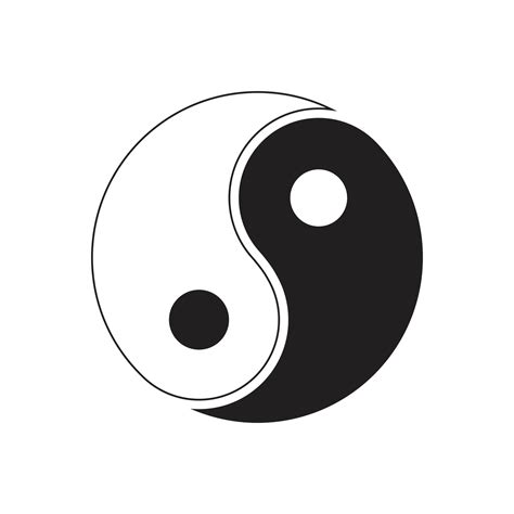 Vector De Icono De Yin Yang S Mbolo De Yin Yang En Blanco Y Negro