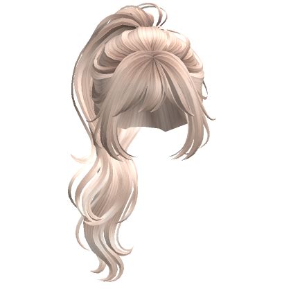 Wavy High Side Ponytail Platinum Blonde Roblox Item Rolimon S