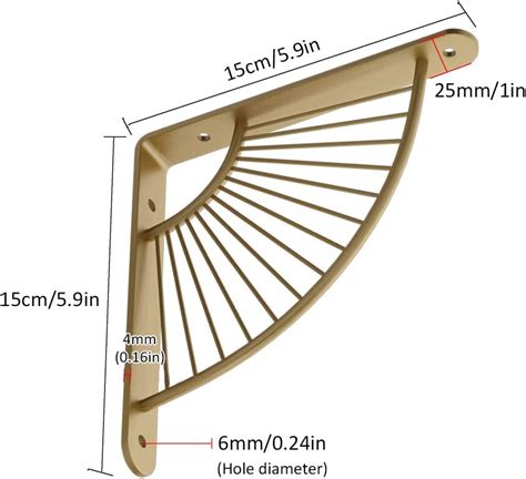 Soportes flotantes de metal en forma de abanico para estantería juego