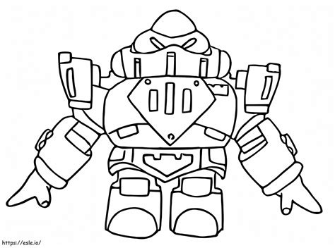 Mecha Paladin Brawl Stars Coloring Page