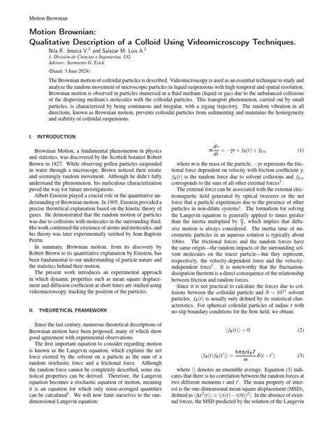 Brownian_Motion | PDF | Brownian Motion | Force 