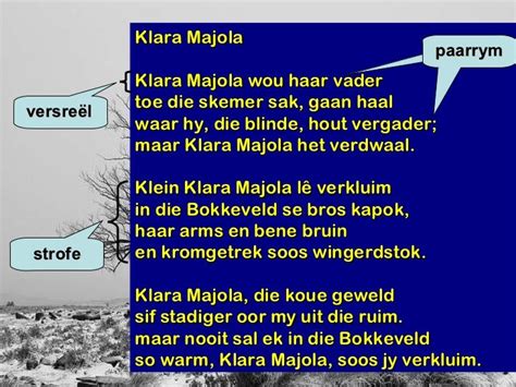 Klara Majola Afrikaans Gedig