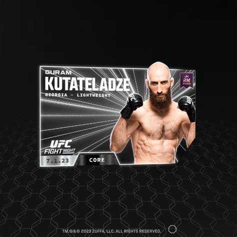 Guram Kutateladze Ufc Fight Night Set Core Nft For Sale