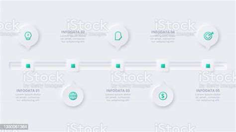 노형성 플로우 차트 인포그래픽 5단계 옵션 부품 또는 프로세스를 갖춘 인포그래픽을 위한 창의적인 개념입니다 인포그래픽에 대한