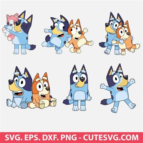 Bluey SVG DXF PNG EPS Cutting Files For Cricut And Silhouette