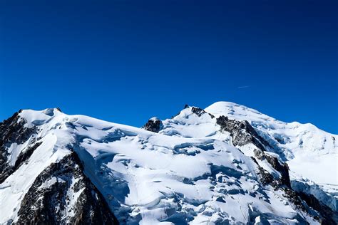 Snowy Mountain View in Monochrome Photo · Free Stock Photo