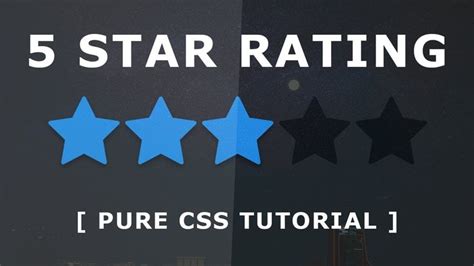 Pure CSS Star Rating Widget How To Create A Simple Star Rating With