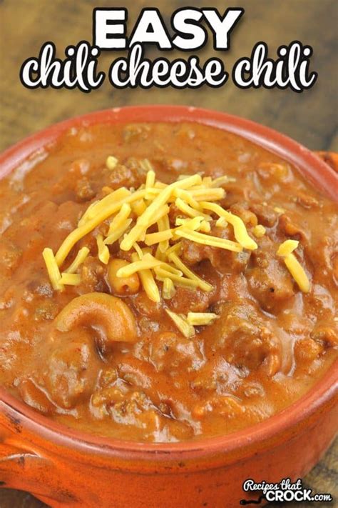 Easy Chili Cheese Chili - Recipes That Crock!