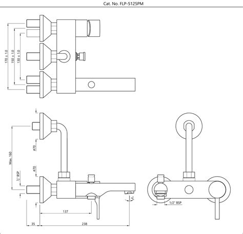 Florentine Prime Single Lever Wall Mixer 3 In 1 System