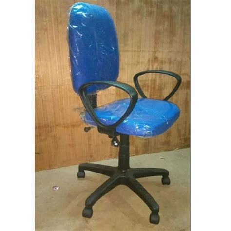 Blue Seat Mid Back Workstation Cushion Student Chair For Office