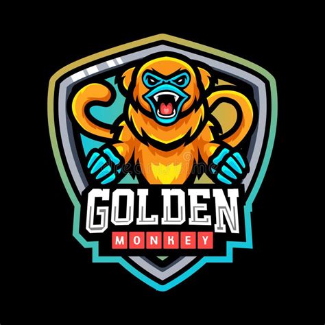 Monkey Mascot Esport Logo Design Stock Vector Illustration Of Badge