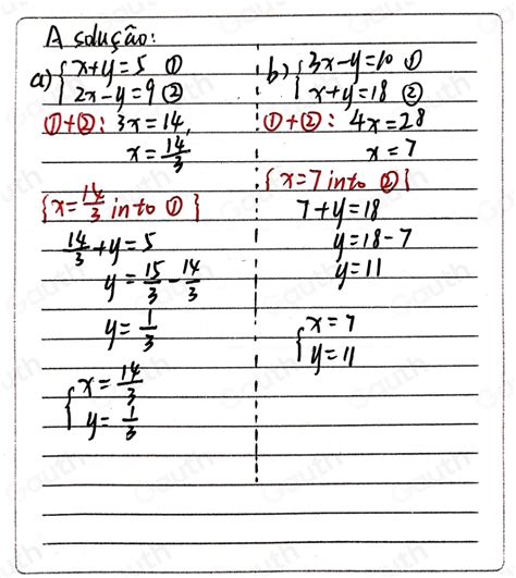 Solved 1 Determine A Solução Dos Sistemas Abaixo Pelo Método Da