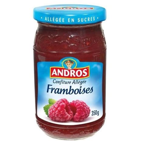 ANDROS ALLEGE Allégée Confiture De Framboises 350G Lot De 4