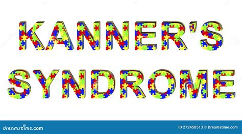 Kanner S Syndrome, a Text Made of Colorful Puzzle Patterns, 3D ...