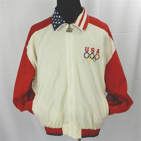 Starter Jacket Windbreaker Xl Usa Olympics Gymnastics Spell Out Vintage