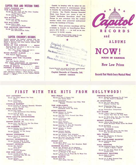 The Capitol 6000 Website First Capitol Of Canada Record