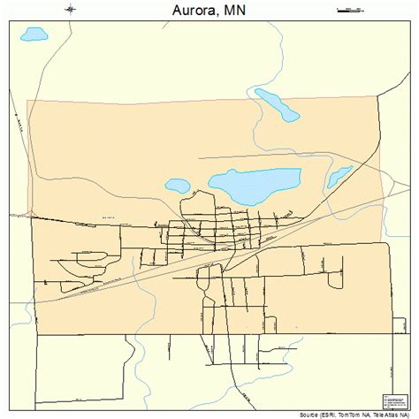 Aurora Minnesota Street Map 2702872