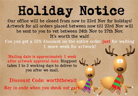 Holiday Closure Notice Label Of Love Studio