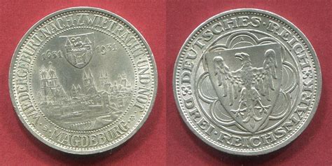 Weimarer Republik Deutsches Reich 3 Mark Silber Gedenkmünze 1931 A