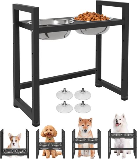 Fandature Cuencos Elevados Para Perros Con 2 Cuencos De Acero