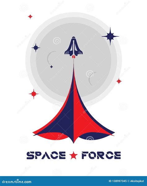 Space Force Usa Logo New Division Stock Illustration Illustration Of