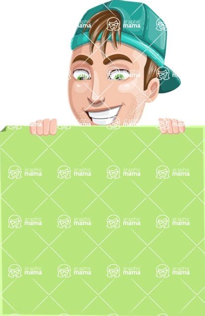 Repairman Cartoon Vector Character 112 Illustrations With Blank Sign Template Graphicmama