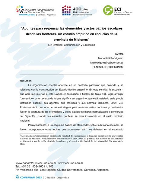 Pdf Apuntes Para Re Pensar Las Efem Rides Y Actos Patrios