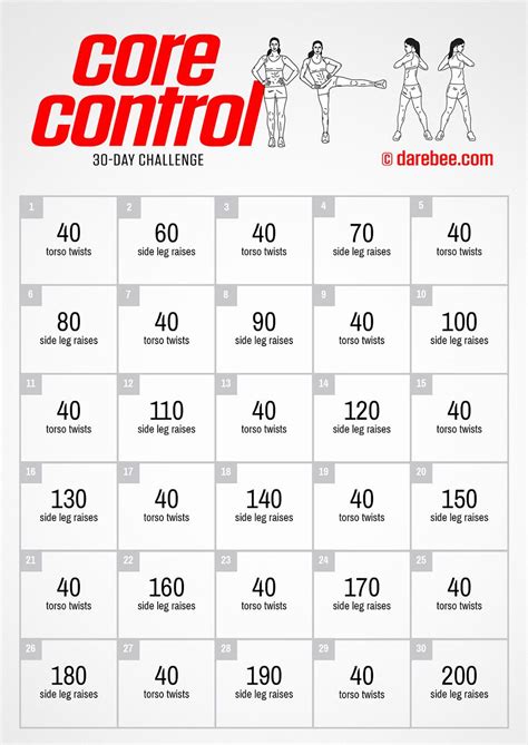 Core Control Challenge By Darebee Fitness 30daychallenge Darebee