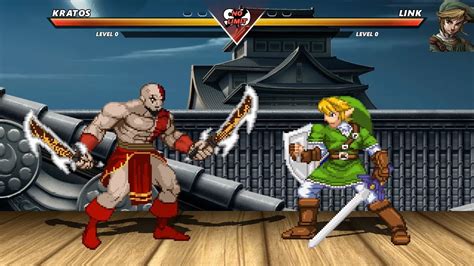 Kratos Vs Link Mugen High Level Insane Epic Fight Youtube