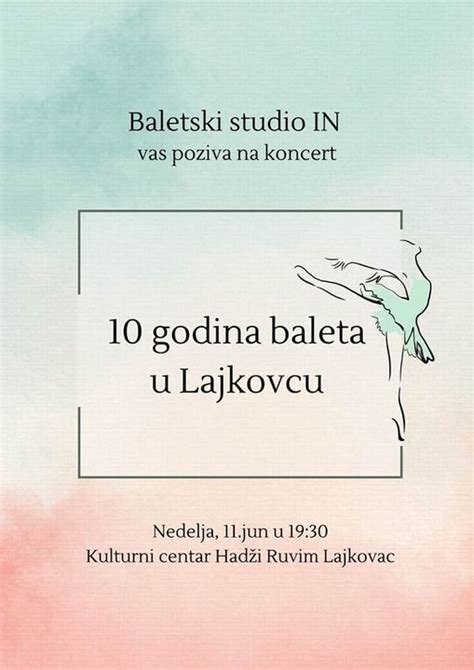 KONCERT POVODOM 10 GODINA BALETA U LAJKOVCU LAJKOVAC NA DLANU