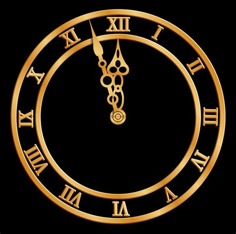 Reloj Medianoche A O Nuevo Gr Ficos Vectoriales Gratis En Pixabay